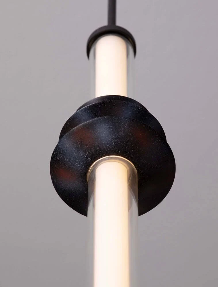 Stalactite Pendelleuchte Vertikal Ø 4,5cm 3000K Schwarz