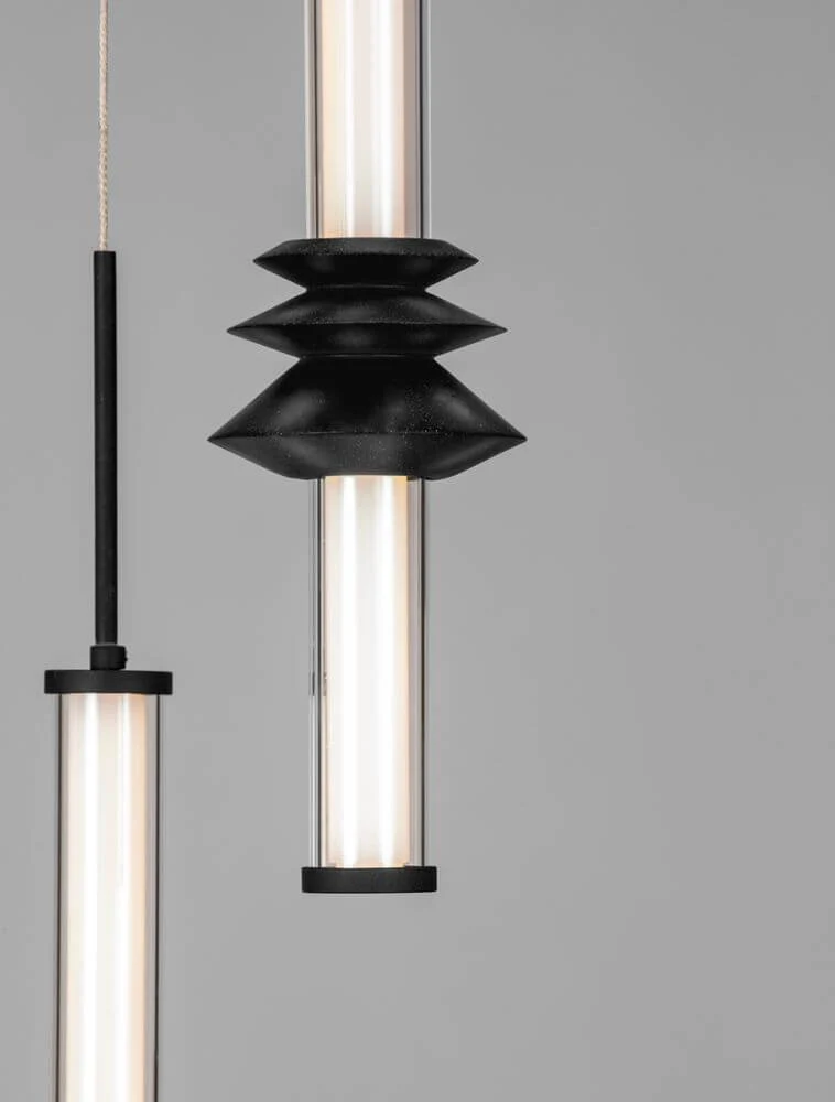 Stalactite Pendelleuchte 5-flammig Ø 35cm 3000K Schwarz