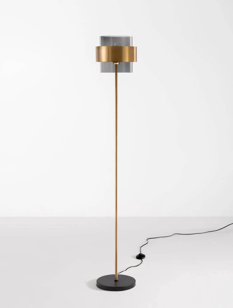 Sianna Stehlampe Gold, Rauch, Schwarz