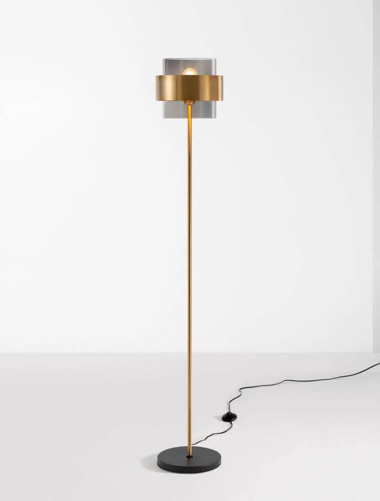 Sianna Stehlampe Gold, Rauch, Schwarz