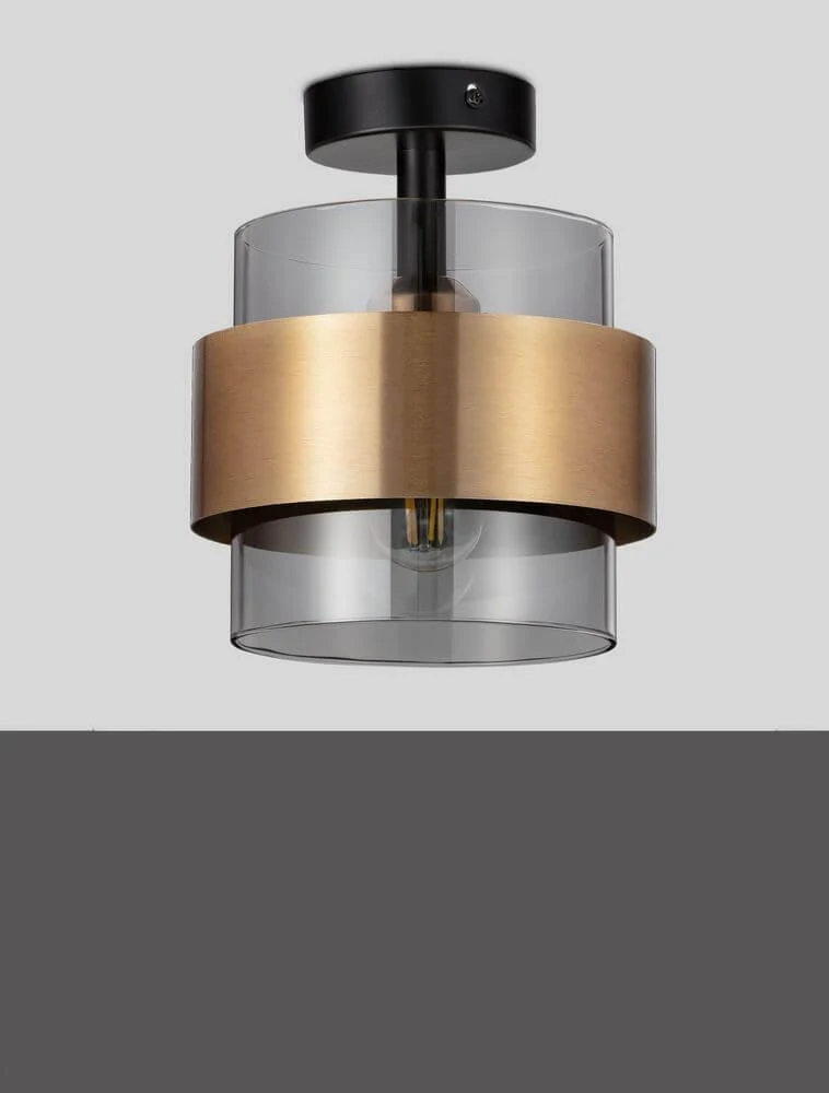 Sianna Deckenleuchte Ø 18cm Gold, Rauch, Schwarz