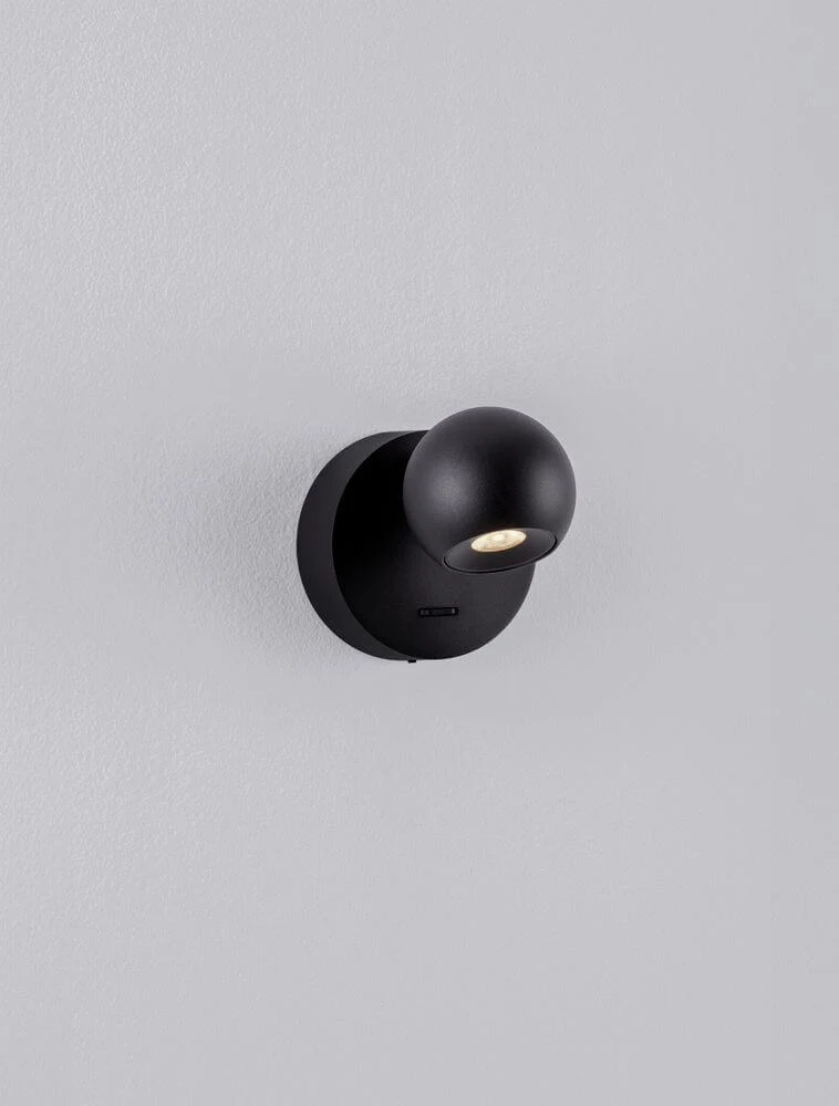 Sfera Wandleuchte 3000K Schwarz