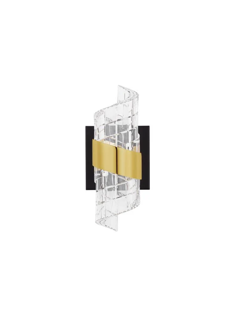 Seneca LED Wandleuchte 3000K Schwarz, Gold