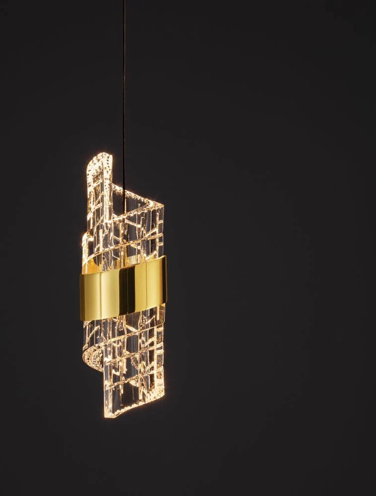 Seneca LED Pendelleuchte Ø 6,5cm 3000K Schwarz, Gold