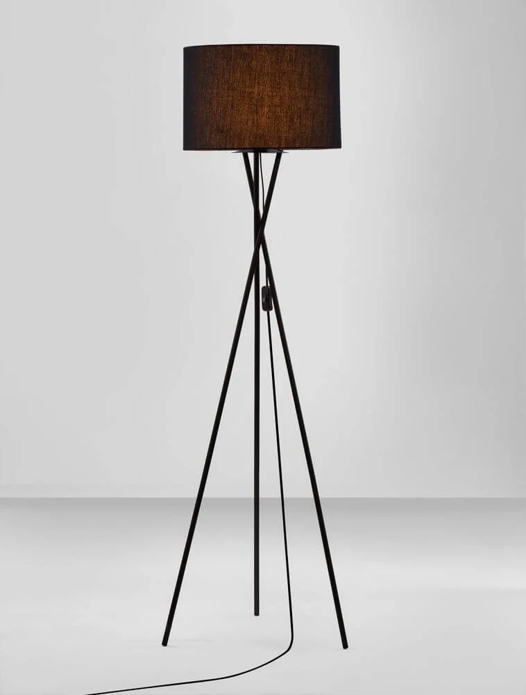 Retro Stehlampe Schwarz