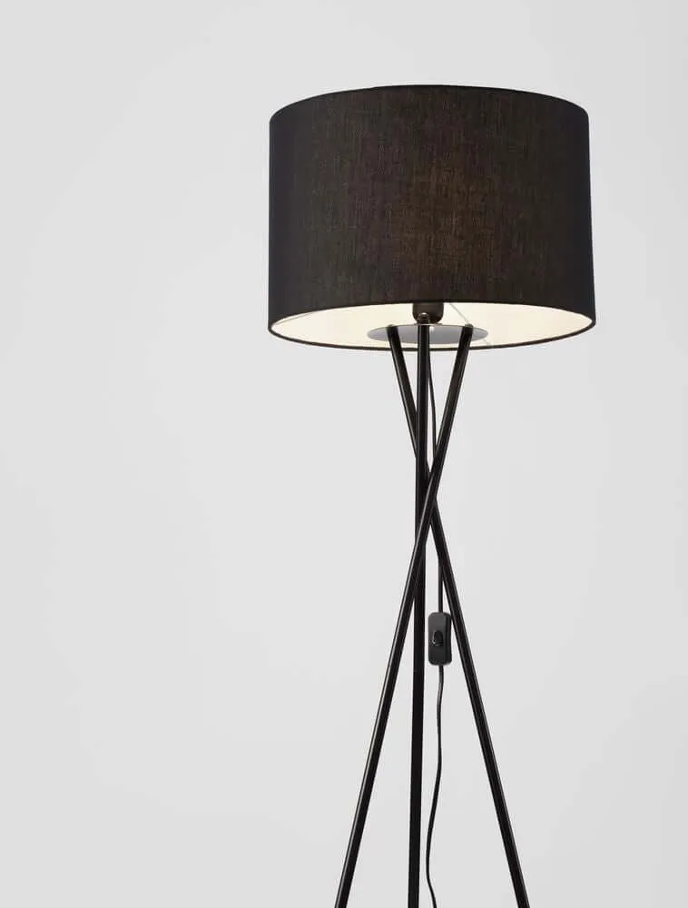 Retro Stehlampe Schwarz