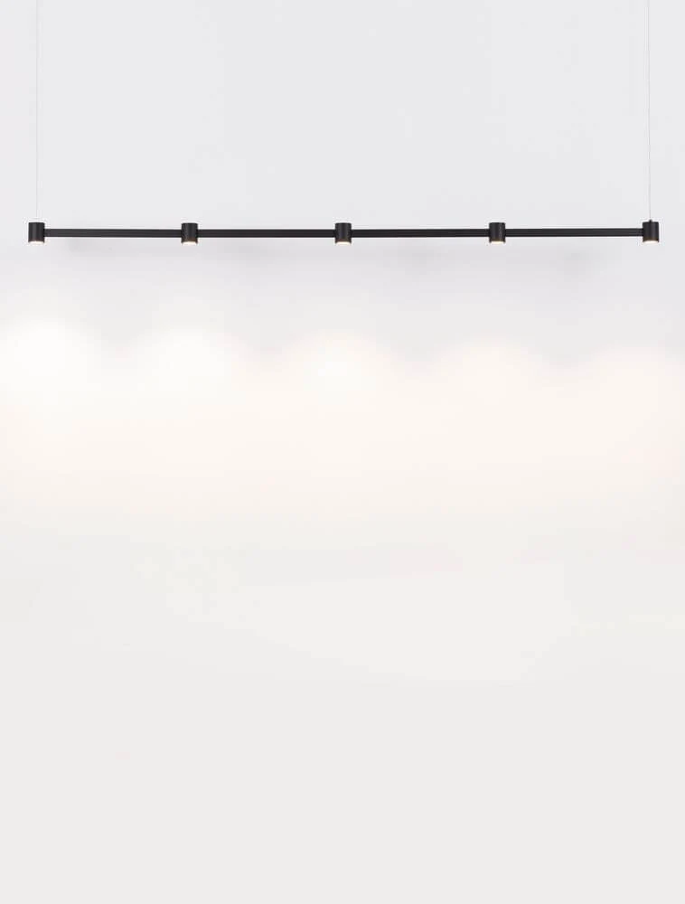 Puize LED Pendelleuchte 5-flammig 3000K Schwarz