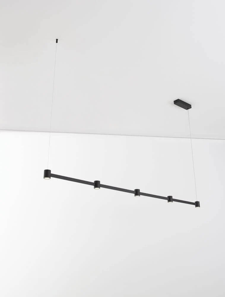 Puize LED Pendelleuchte 5-flammig 3000K Schwarz