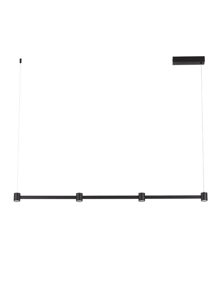 Puize LED Pendelleuchte 4-flammig 3000K Schwarz