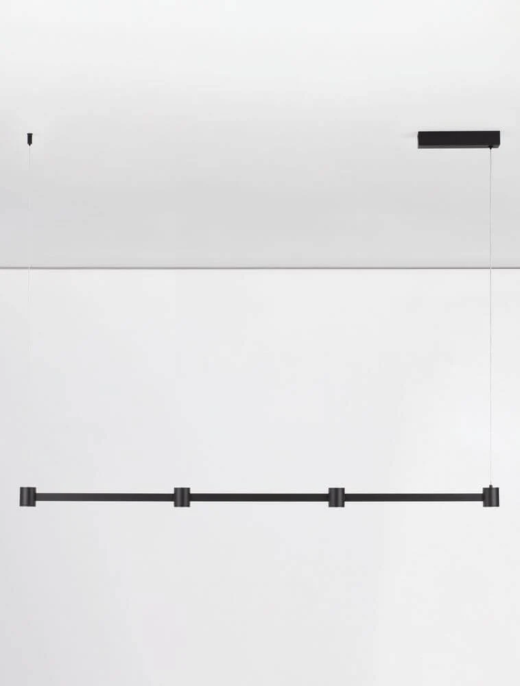 Puize LED Pendelleuchte 4-flammig 3000K Schwarz
