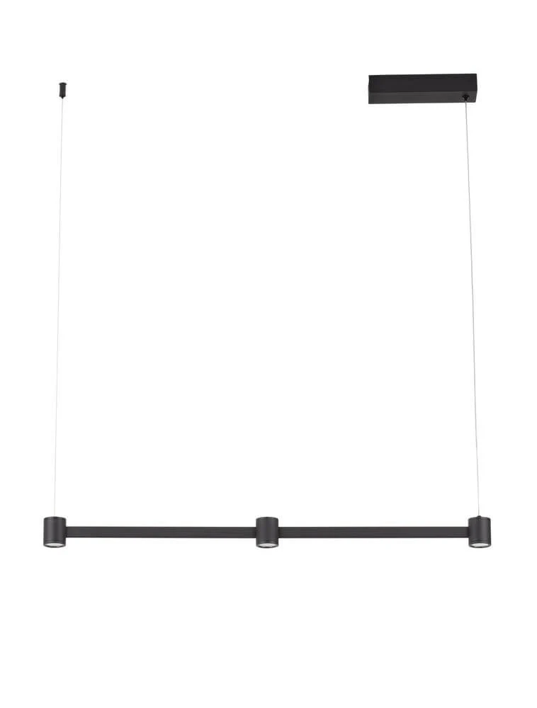 Puize LED Pendelleuchte 3-flammig 3000K Schwarz