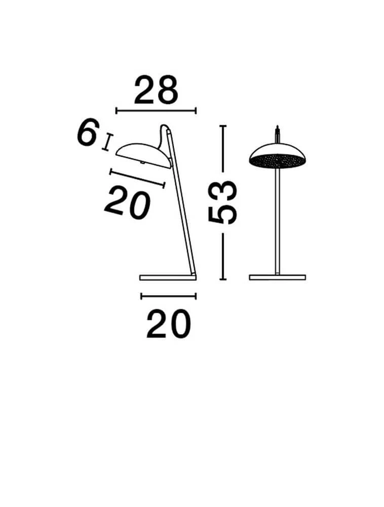 Flute LED Tischleuchte H 53cm 3000K