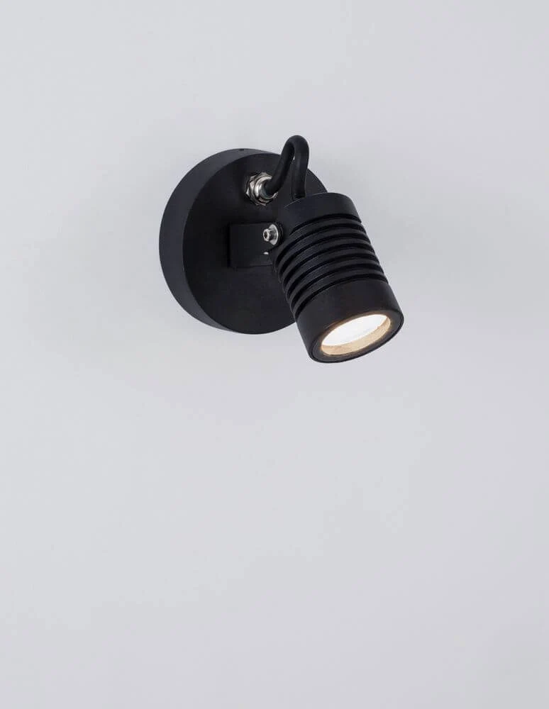 Fend LED Außenwandleuchte Base Hoch 3000K Schwarz IP65