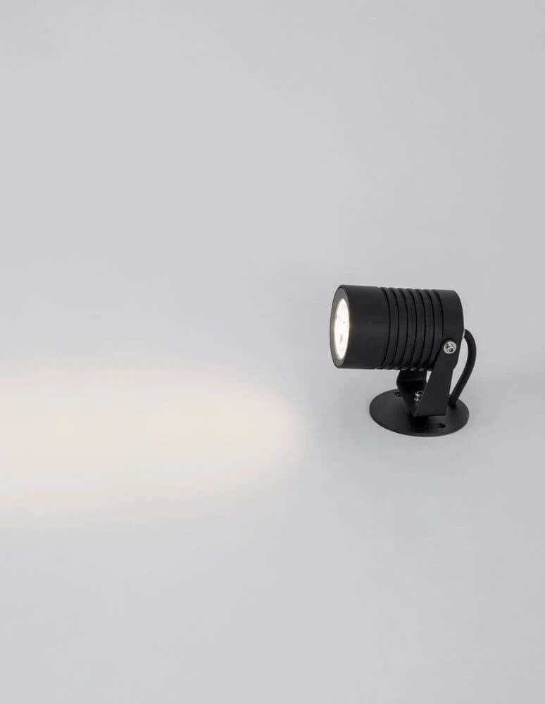 Fend LED Außenwandleuchte Base Flach 3000K Schwarz IP65