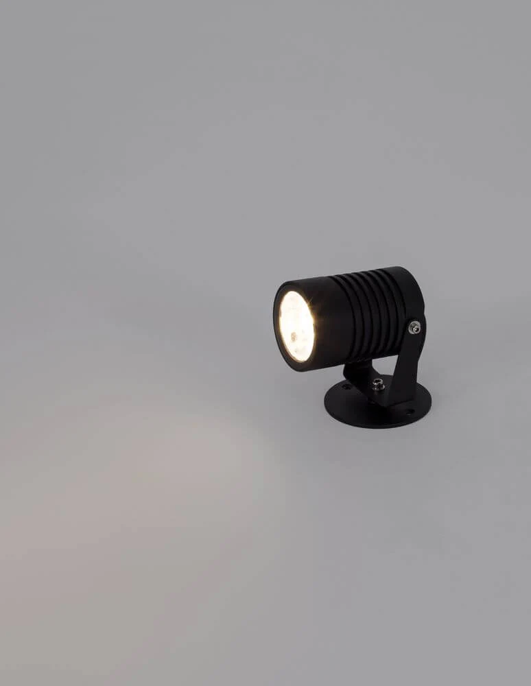 Fend LED Außenwandleuchte Base Flach 3000K Schwarz IP65