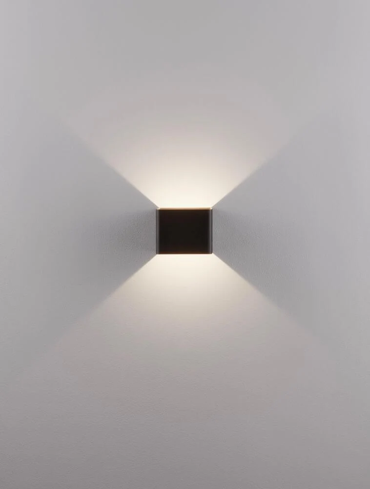 Epic LED Wandleuchte Rechteckig 3000K Schwarz