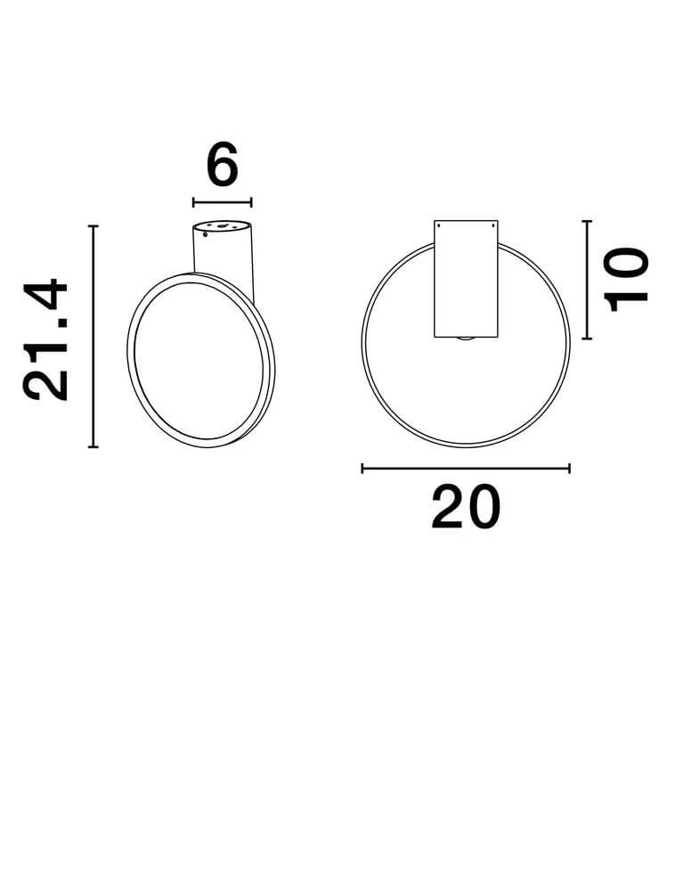 Ekei Deckenleuchte Ø 20cm Rund 3000K
