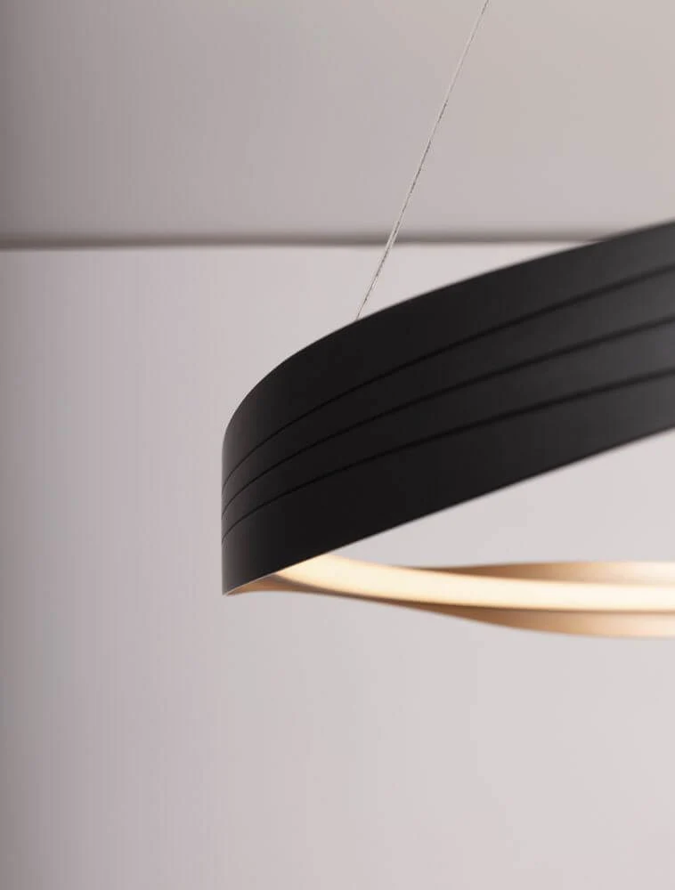 Dobi LED Pendelleuchte 2700, 5000K Schwarz, Gold