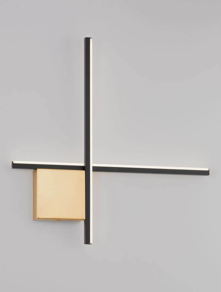 Cross LED Wandleuchte 50cm 2-flammig 2700K