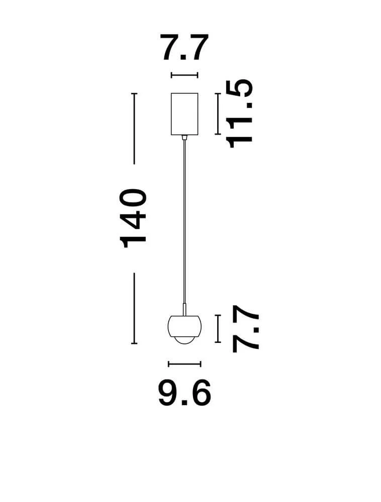 Conga LED Pendelleuchte Ø 9,6cm 3000K