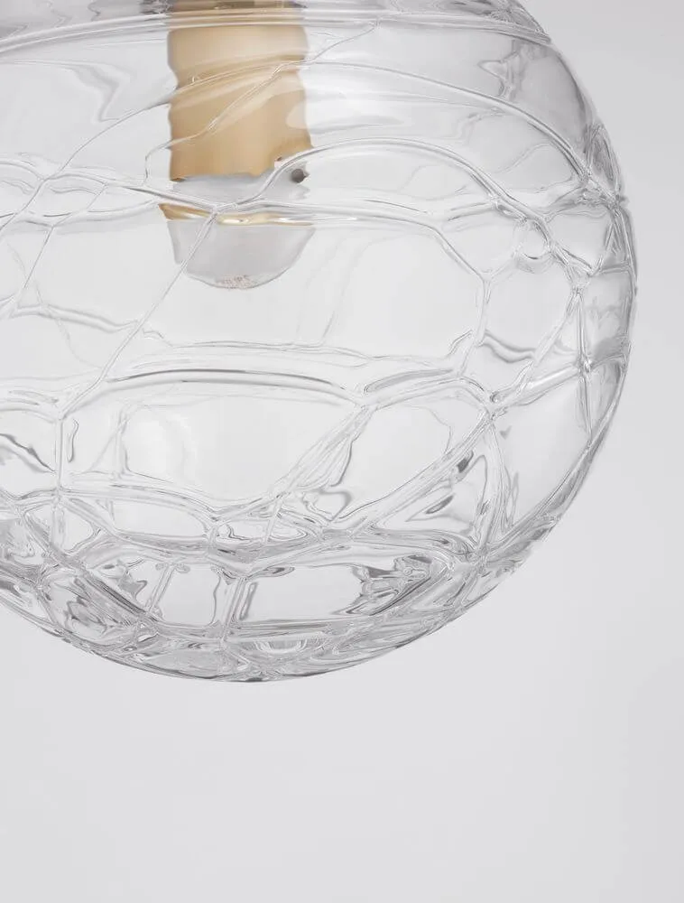 Coen Pendelleuchte Gold, Transparent