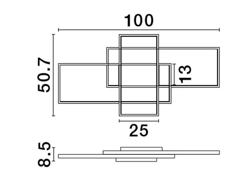 Clea LED Deckenleuchte 100cm 3-flammig 2700, 5000K