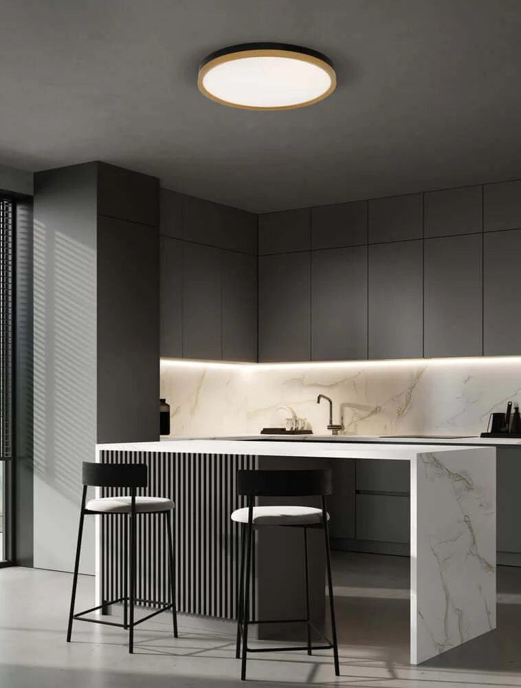 Cantria LED Deckenleuchte 3000K Schwarz, Gold