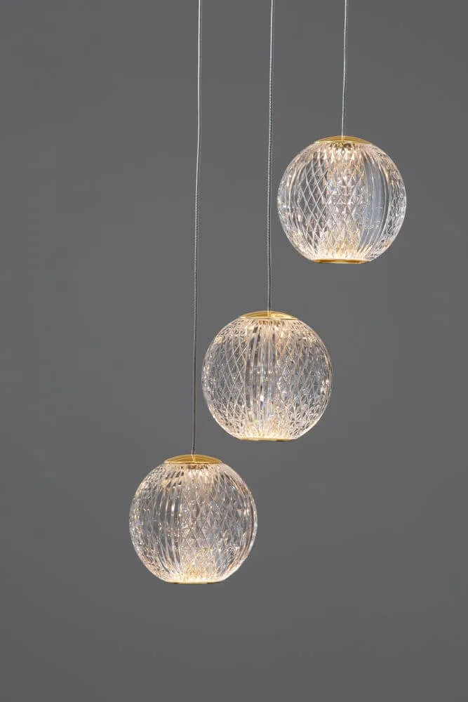 Brillante LED Pendelleuchte 3-flammig Ø 22cm 3200K