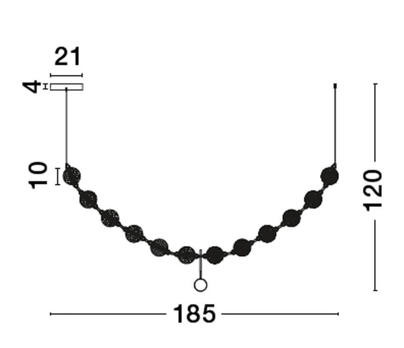 Brillante LED Pendelleuchte 12-flammig 3200K
