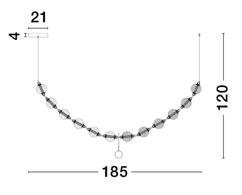 Brillante LED Pendelleuchte 12-flammig 3200K