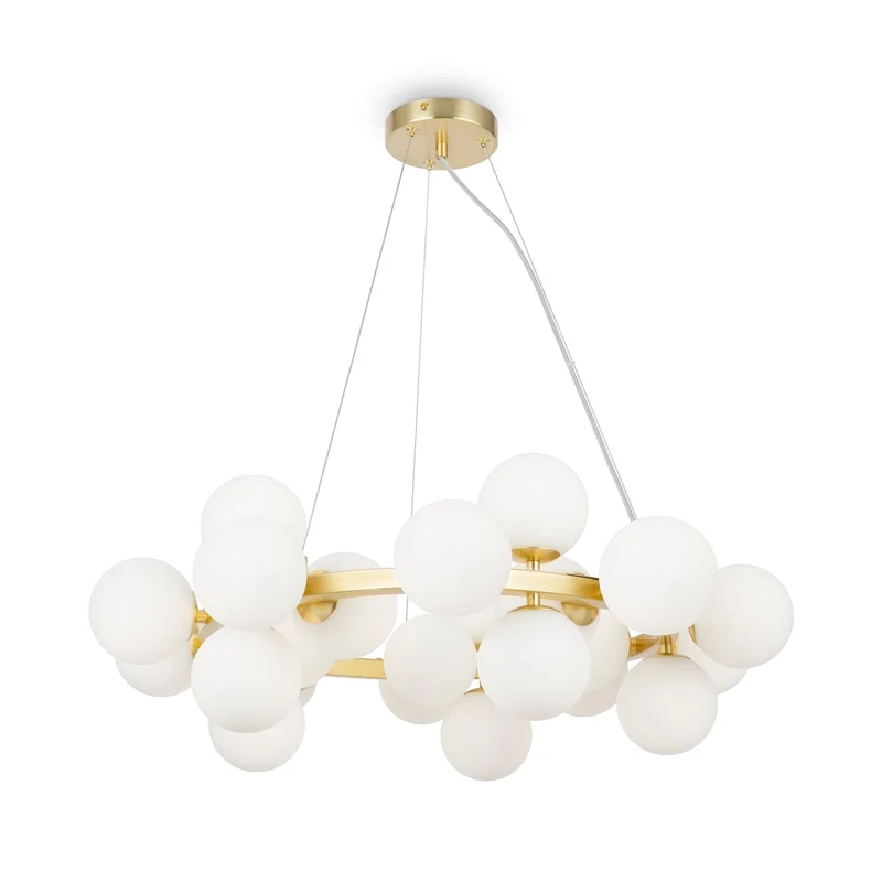 Suspension Luminaire Blanc Et Doré