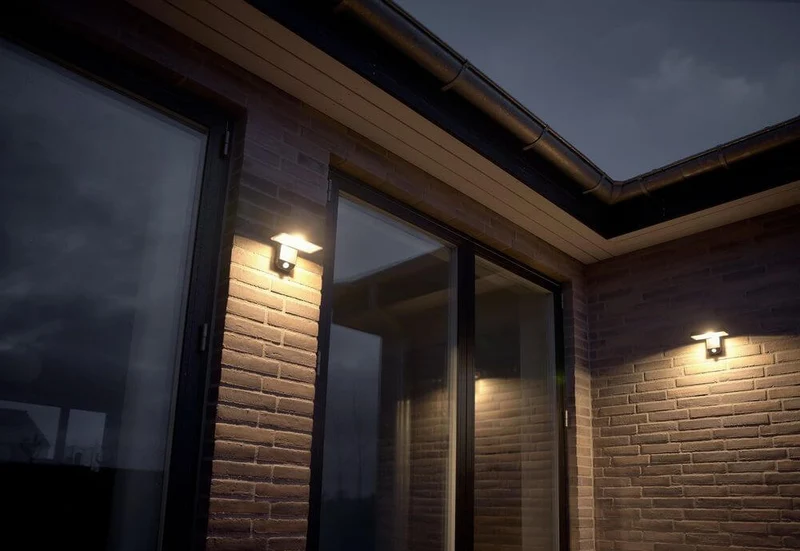 LED Außenwandlampe Rica Square Solar IP44