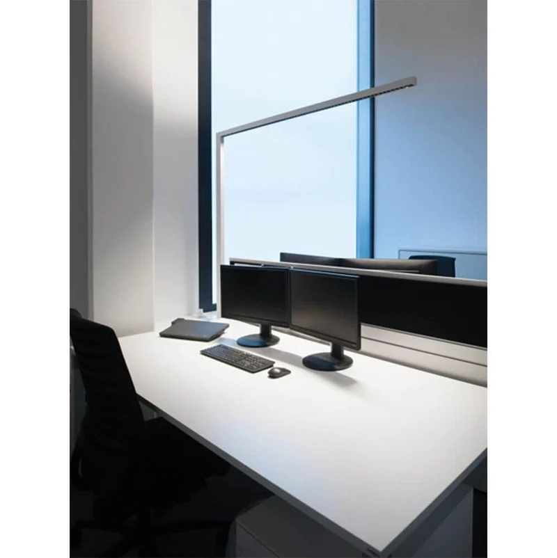 Lens Double Büro Stehlampe Alu-Eloxiert mit Sensor