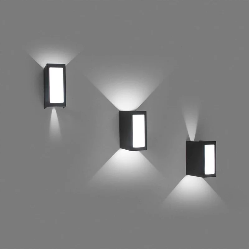 LED Außenwandleuchte LOG 3000K IP54 Dunkelgrau
