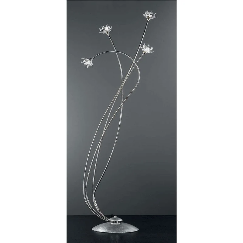 Fiorella Silber Stehleuchte 4-flammig Arme Chrom 173cm