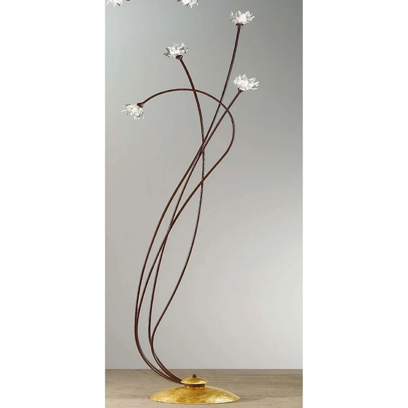 Fiorella Gold Stehleuchte 4-flammig Arme Rost-antik 173cm