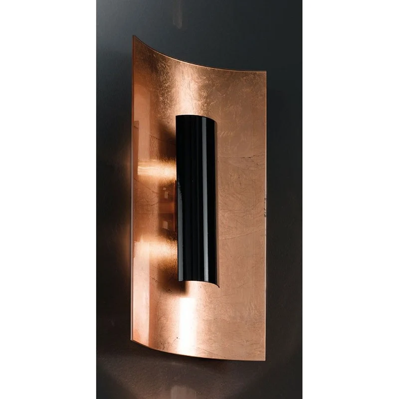 Aura Kupfer Wand- & Deckenleuchte 2-flammig Kupfer Schwarz 45cm