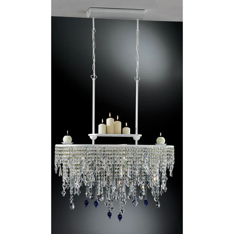 White Dream Pendelleuchte 4-flammig oval brillant Weiß 95cm