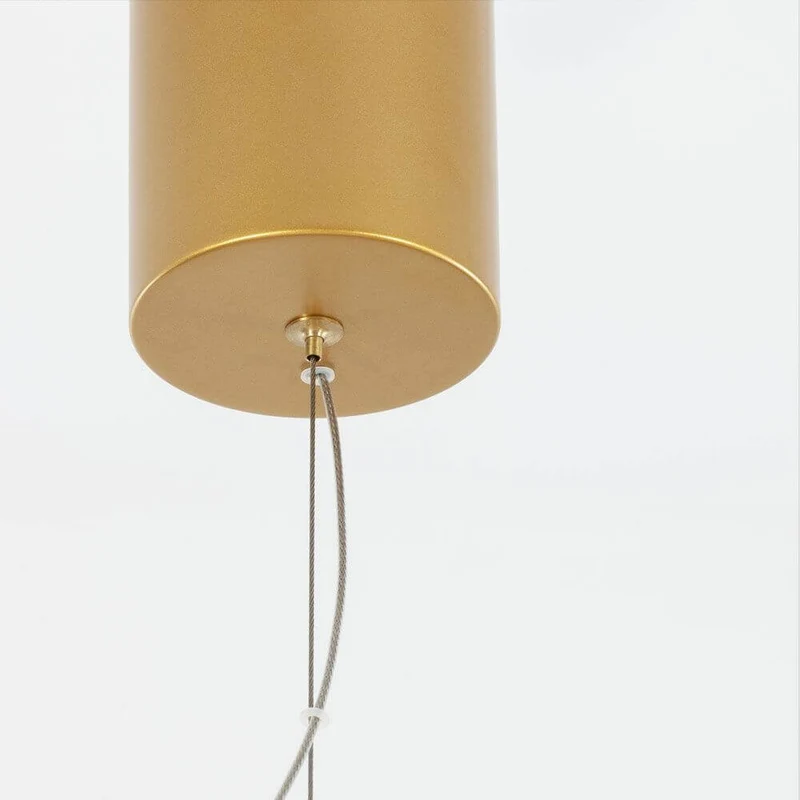 Nova Luce Sole LED-Drahtkugel Hängelampe Goldfarben
