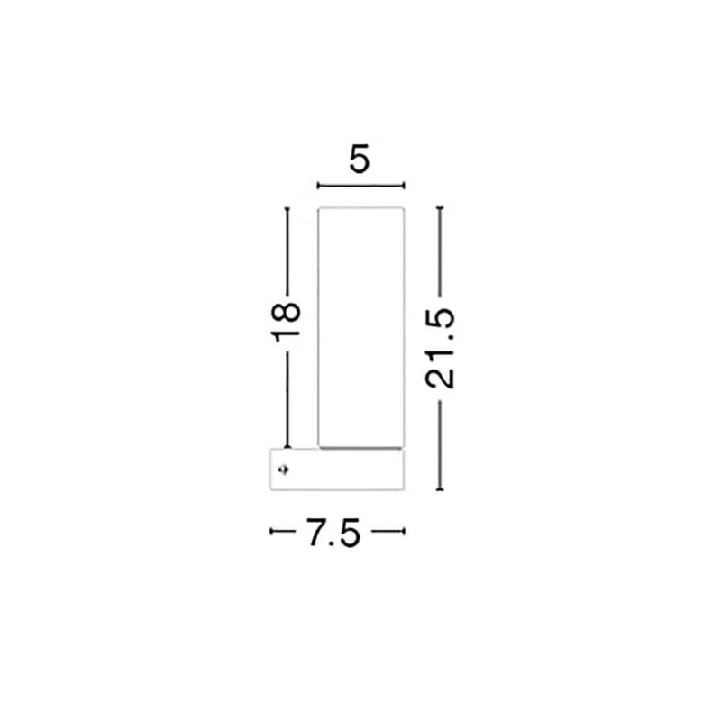 Nova Luce Polo Glas Bad-Wandlampe Weiß, Chrom