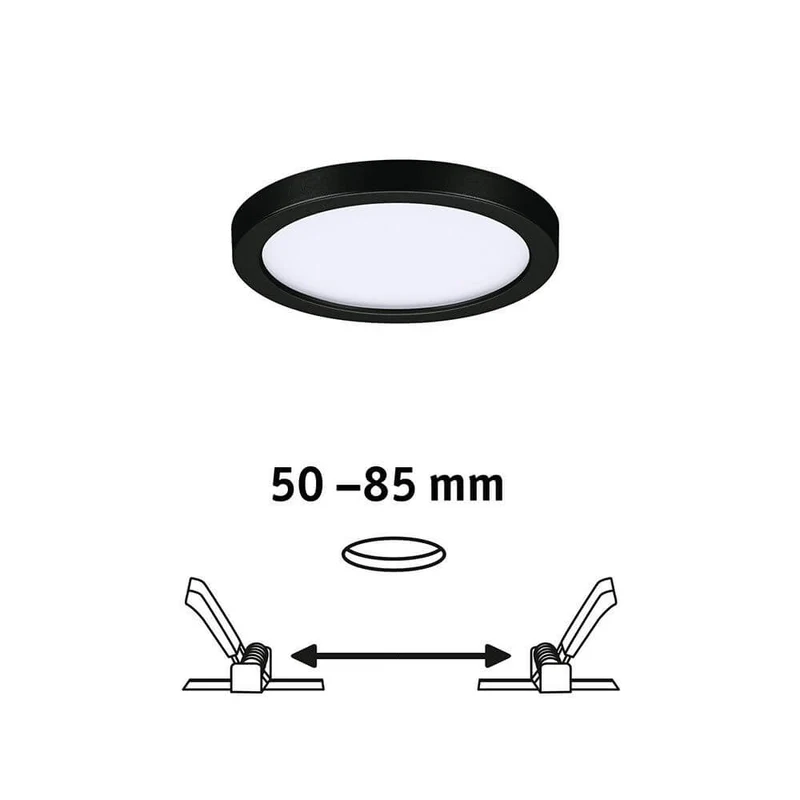 VariFit LED Einbaupanel Areo Rund Ø 11,8 Schwarz