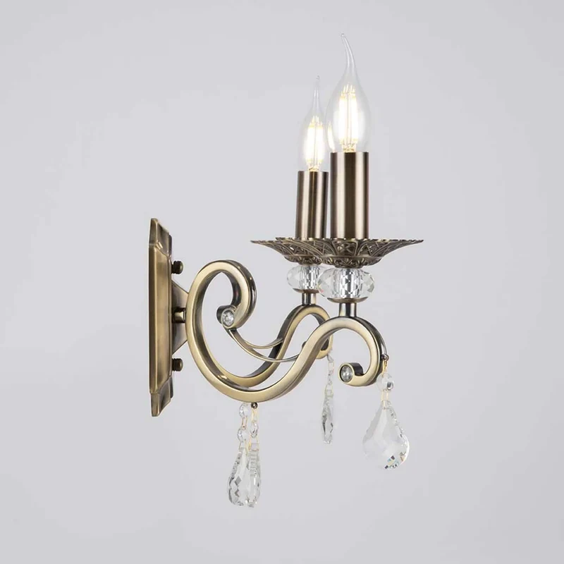 Grace Wandleuchte 2-flg. Messing