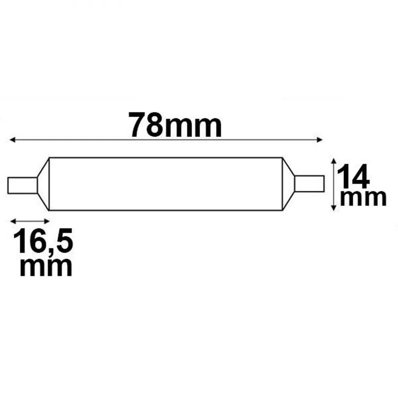 R7s LED Stab Warmweiß 78mm 360° 500lm 5W