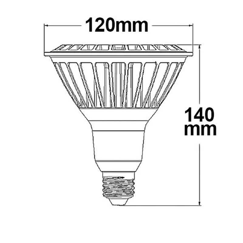 LED PAR38 E27 230V 16W 30° warmweiß dimmbar