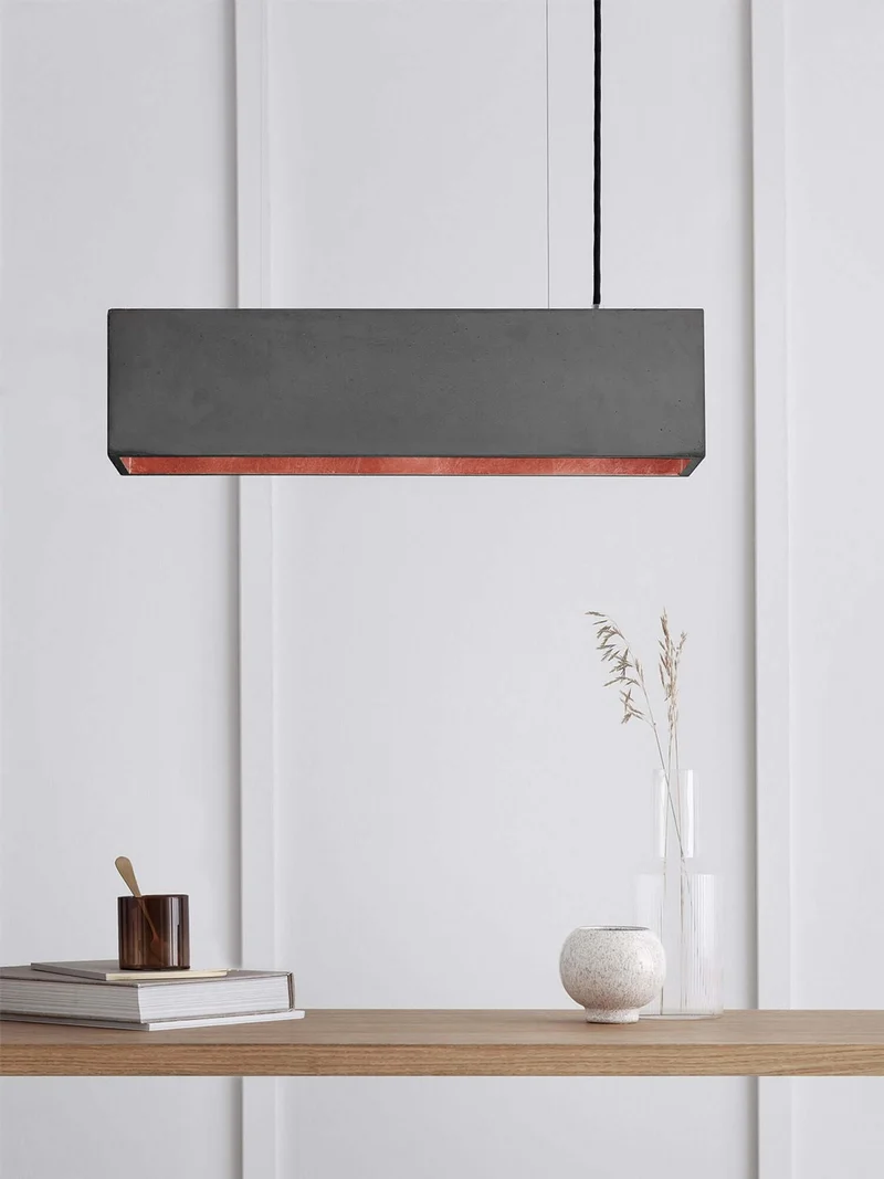 Gantlights B4 LED-Pendelleuchte Beton 56cm dimmbar