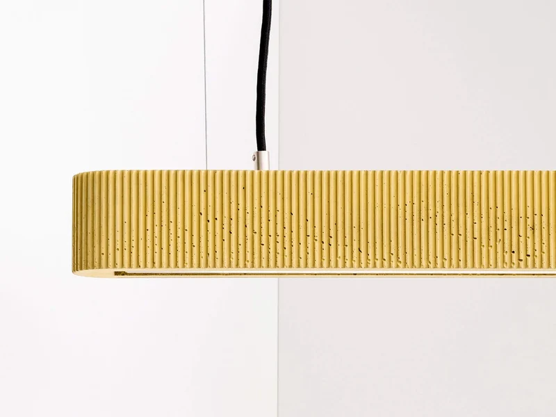 Gantlights S4 Beton LED-Pendelleuchte 61cm Plissiert