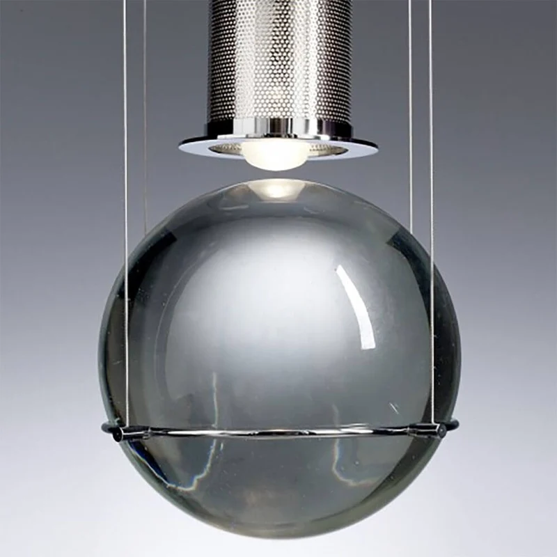 Tecnolumen LED-Hängeleuchte Le tre streghe Muranoglas Chrom