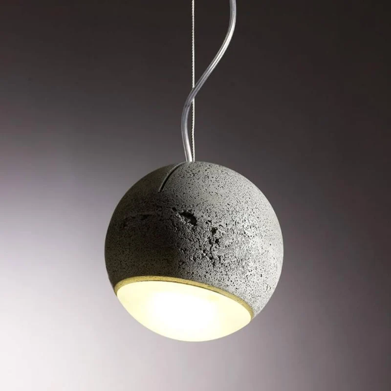 Tecnolumen Beton Pendelleuchte Trabant 1 drehbar mit Linse