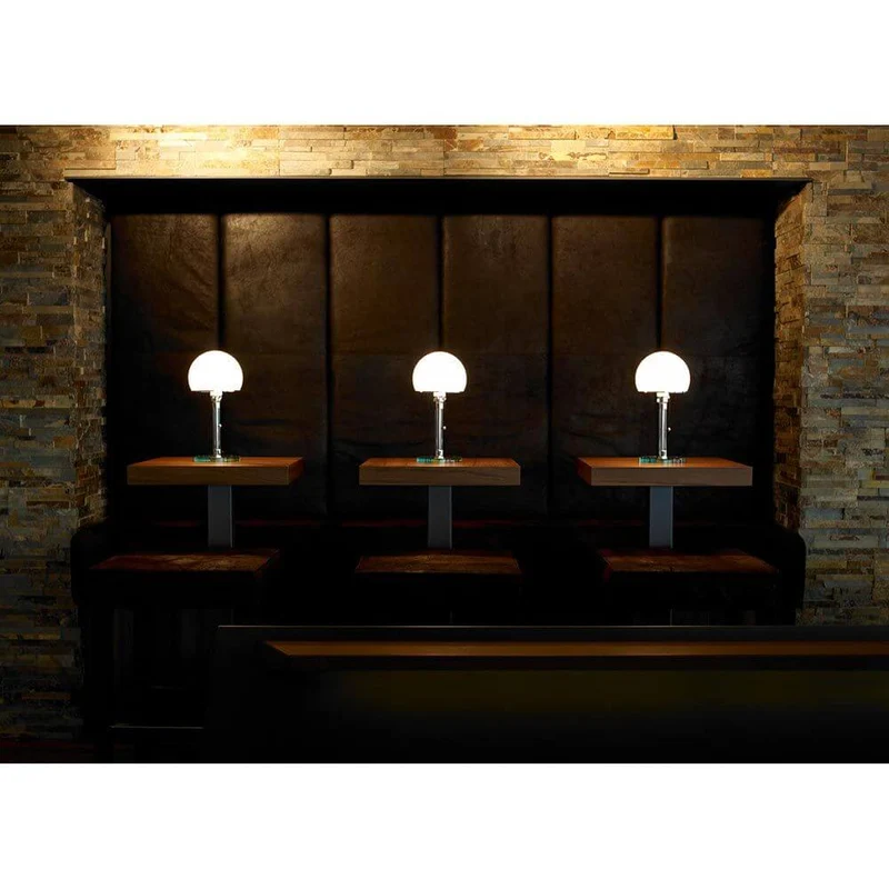 Tecnolumen Bauhaus-Tischlampe WG25GL Wilhelm Wagenfeld Metall