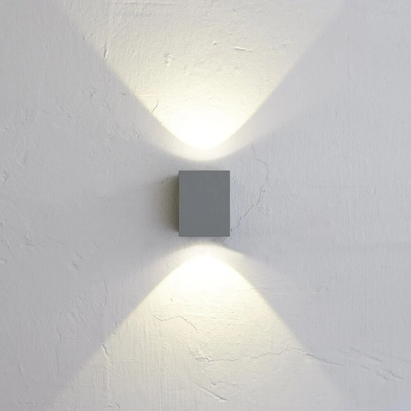 LED Außen-Wandlampe Canto Kubi 2 IP44 Grau